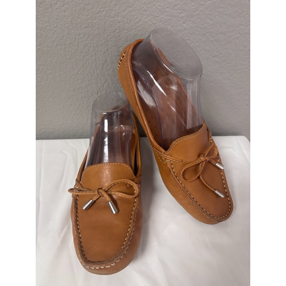 Mercanti Fiorentini Womens 7B Loafers Tan Leather MF-3200 Driving Flats Preppy